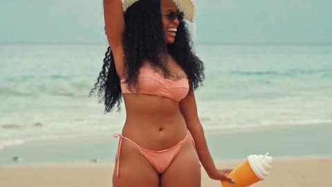 🔥 Bikini Try-On Haul 2025 | Hot and beauty Review & Reaction 👙💬 | Sea side Looks