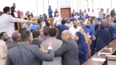 Chaos in Somalia’s Parliament! MPs Brawl Over Corrupt President Hassan Sheikh Mohamud