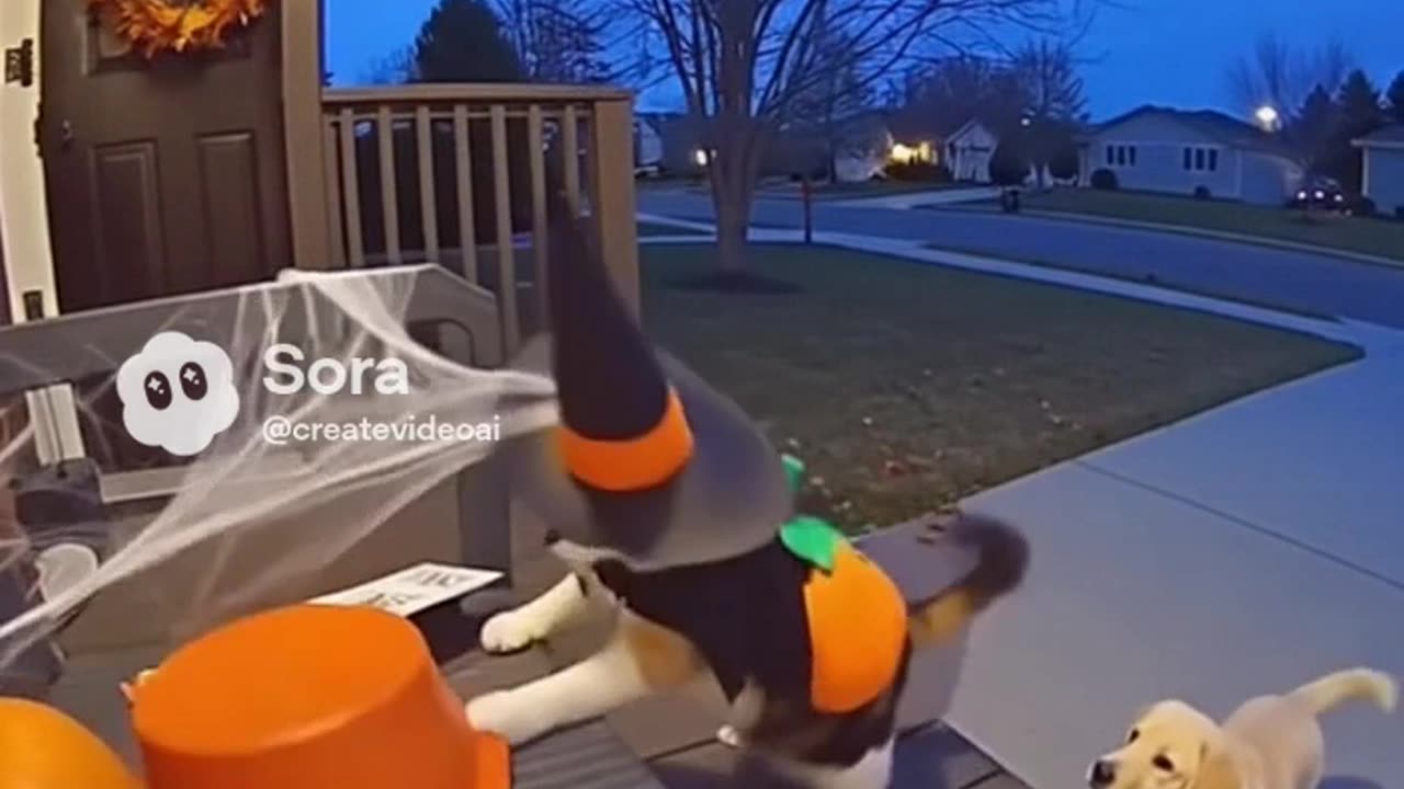 Door camera funny viral animals