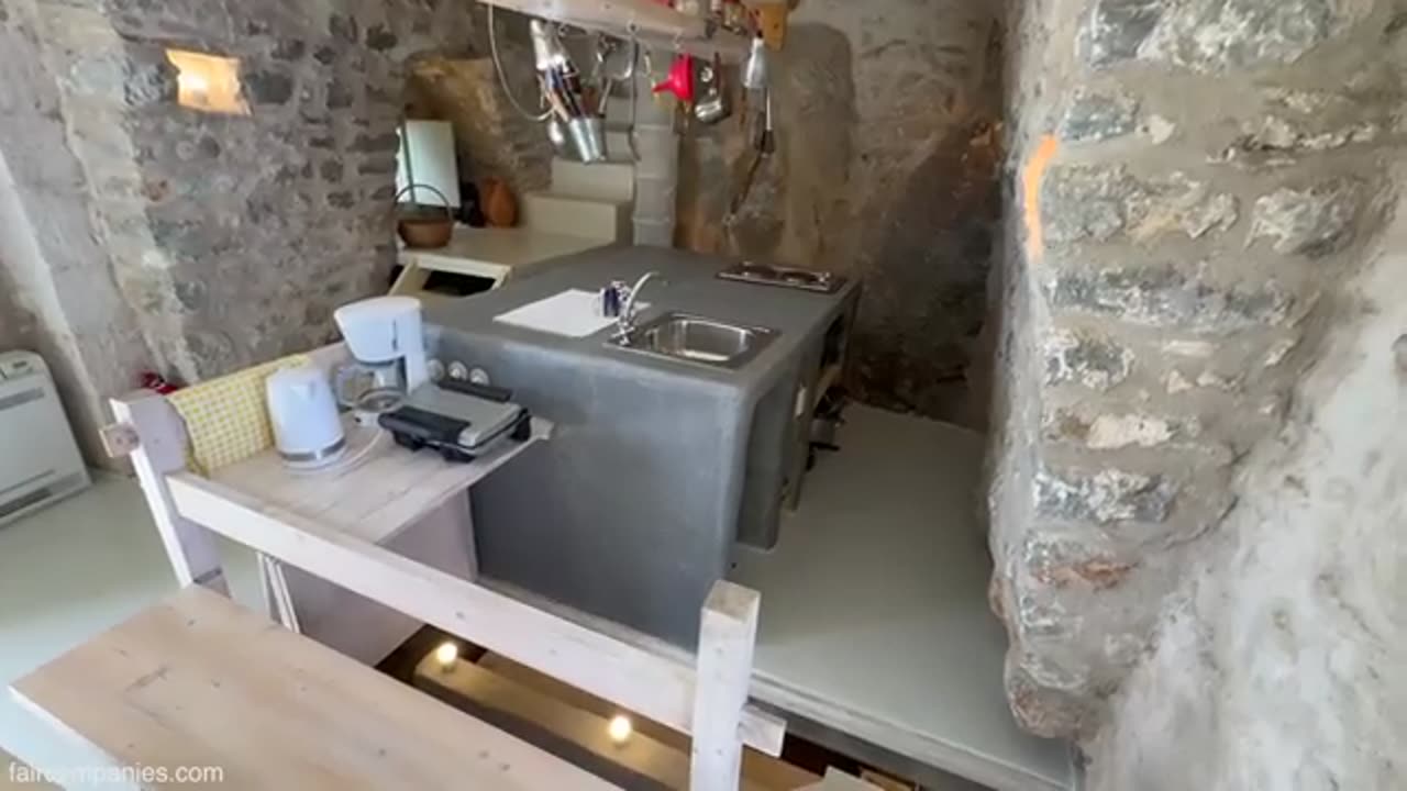 She got ancient hermit tower, cave & chapel for the price of a car