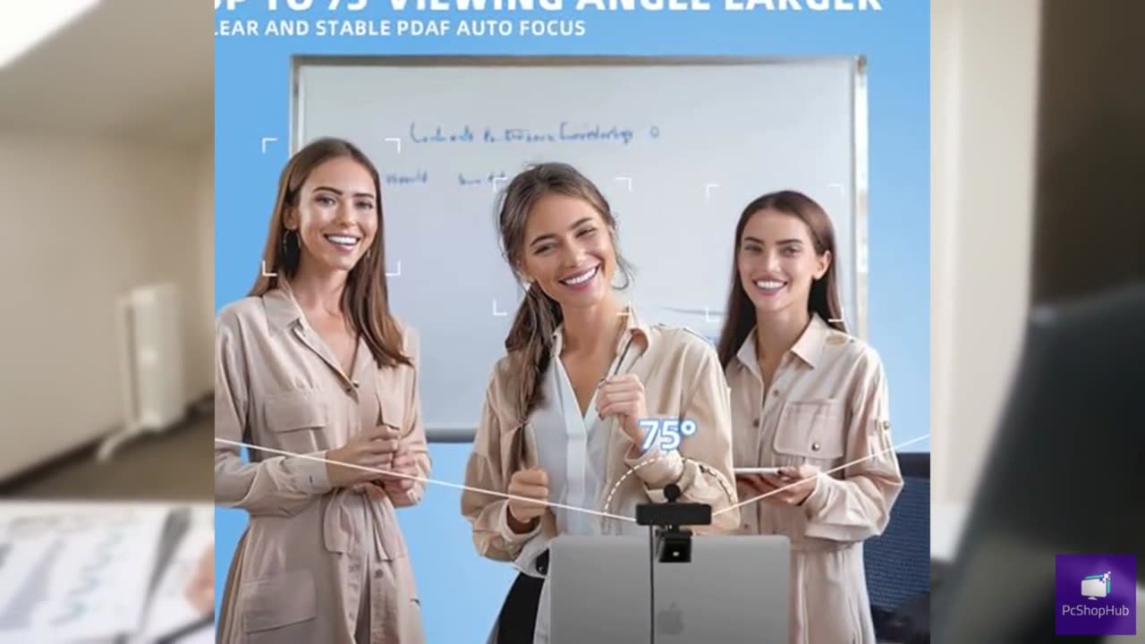 4K Webcam for PC - Autofocus, Noise-Canceling Mic, USB Plug & Play with Privacy