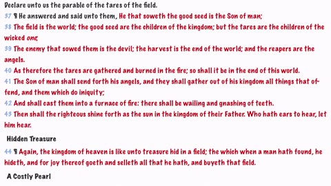 The tares gathered first
