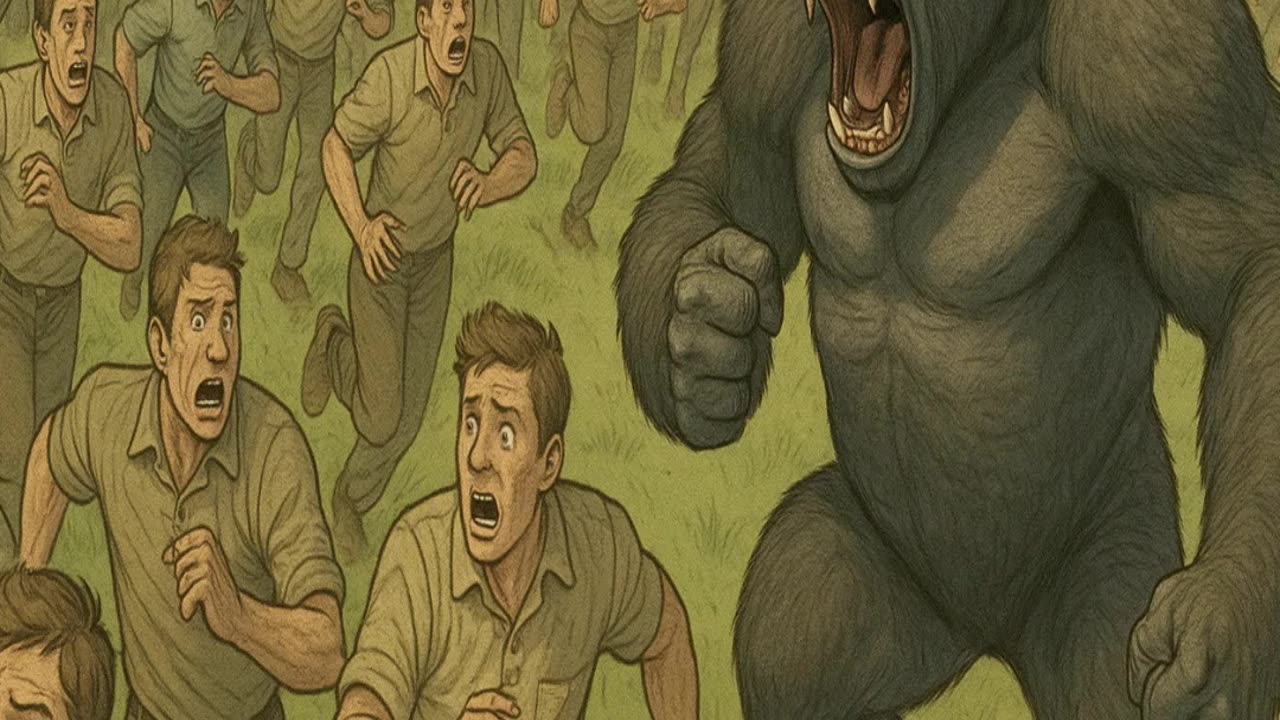 100 men vs a gorilla #animalfacts #animal #gorilla