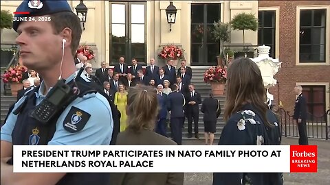 President Trump Participates In NATO Family Photo At Netherlands Royal Palace
