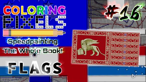 Coloring Pixels - Speedpainting The Whole Book! #16 (Flags)