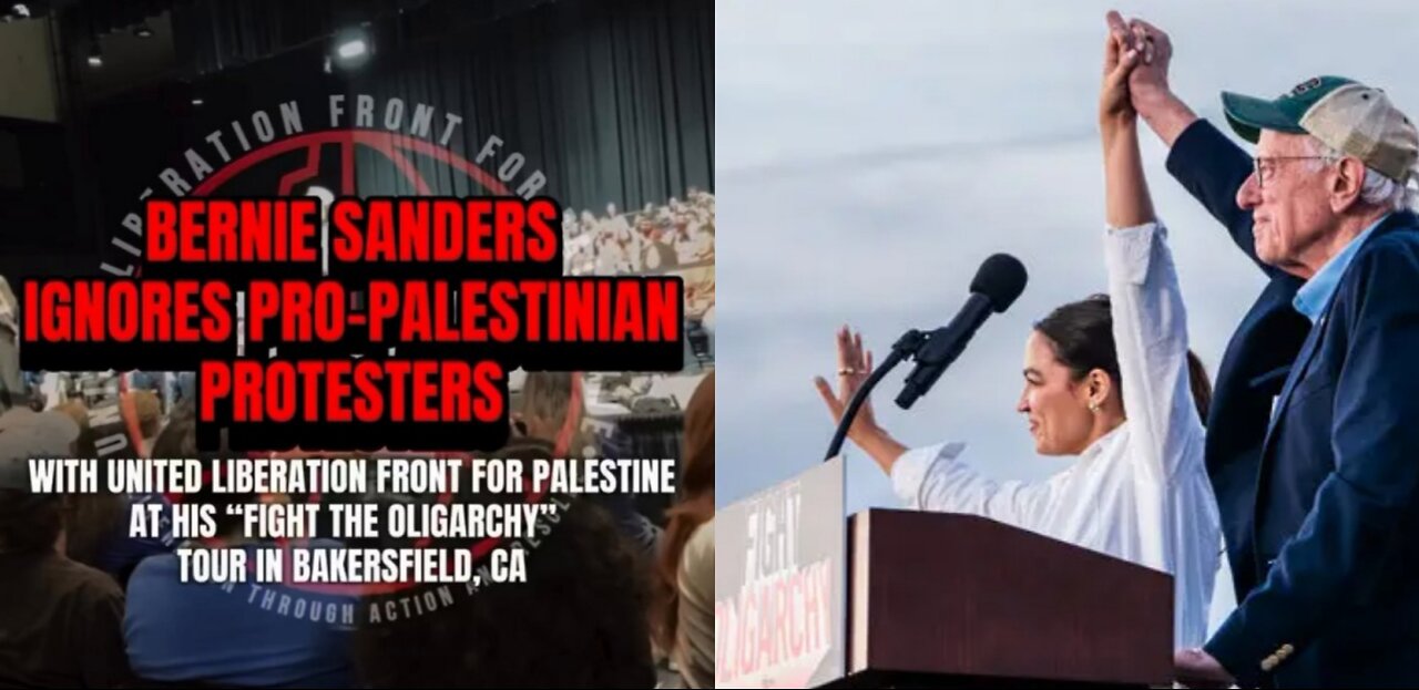 Pro-Palestine Activists Disrupt A Speech By Bernie Sanders In Bakersfield, California