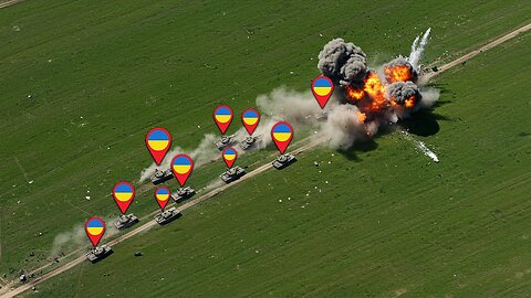 Russian Su-34 Destroys NATO Tank Convoy with Massive FAB-3000 Bomb