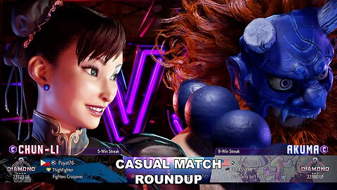 Kuya Kalbo SF6 Casual Match Roundup. Chun Li 4 star Diamond Rank [Hori Fight Stick]