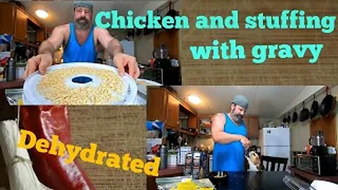 Dehydrated Chicken and stuffing with gravy $1.75 per serving