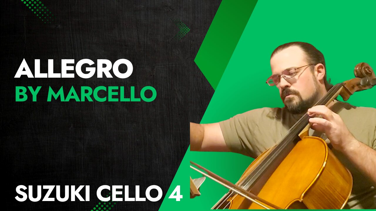 Allegro by Marcello Cello Tutorial from the Suzuki Cello Book 4