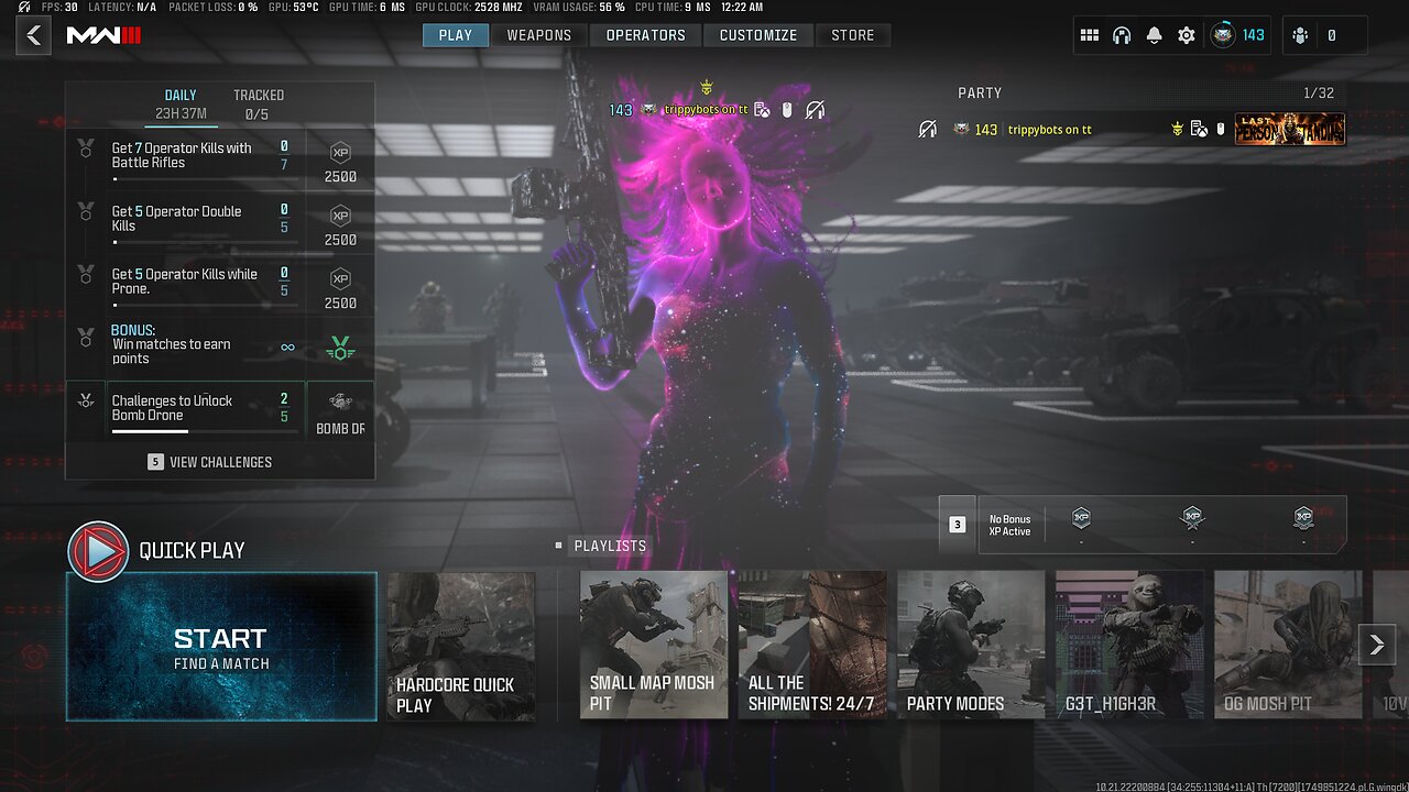 Cod first stream come hang !!!!
