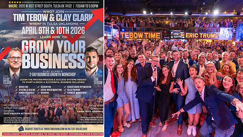 Tim Tebow | Join Tebow Time In Tulsa, OK! Join Tebow LIVE At Clay Clark's ThrivetimeShow.com Business Conference (April 9-10 2026) + Request Tickets Today Via Text 918-851-0102 (Marketing, Financing, Management, & More)