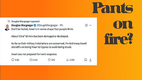 Is Colonel MacGregor Making Stuff Up?