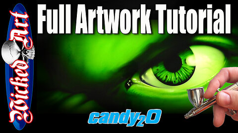 How to Airbrush a Full Artwork with Createx Candy₂O Paints | Step-by-Step Candy Paint Tutorial