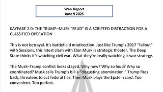 WAR REPORT - JUNE 09 2025 - KAYFABE 2.0: THE TRUMP MUSK FEUD