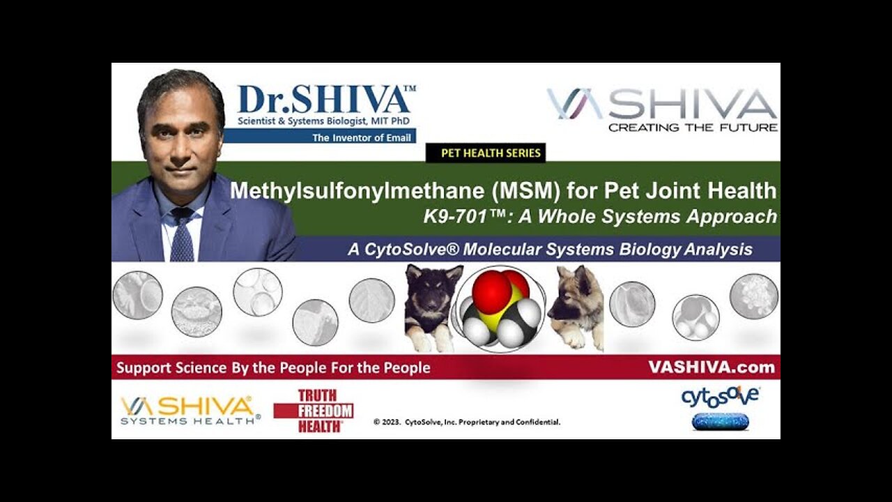 Dr.SHIVA™: MSM for Pet Health K9-701™: A Whole Systems Approach(2/24)