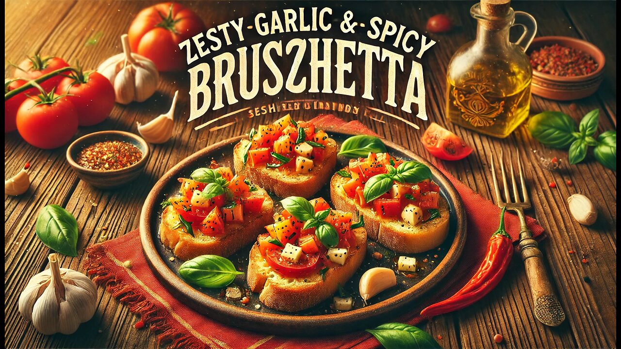 Zesty Garlic & Spicy Bruschetta Delight