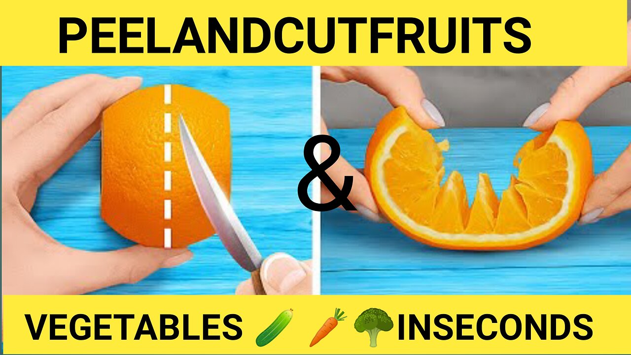 🍊 PEEL AND CUT FRUITS & VEGETABLES IN SECONDS! 🥑🔪 Useful Kitchen Hacks