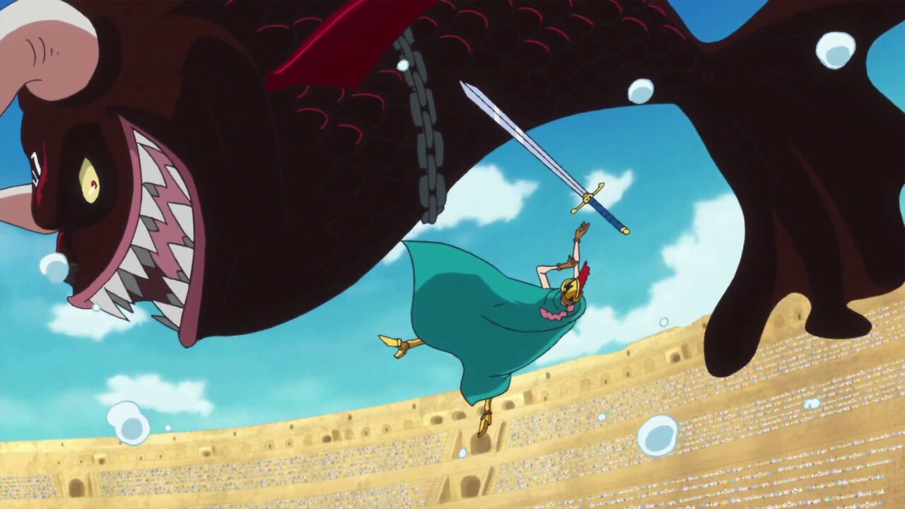 One Piece - giant fish attack