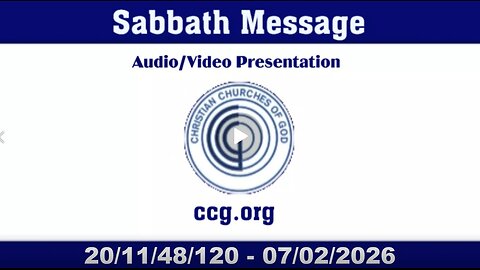 Sabbath Message (Audio) for 20/11/48/120 - 07/02/2026