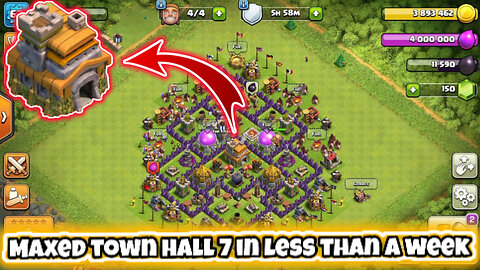 Maxed town hall 7 in less than a week? Clash of Clans