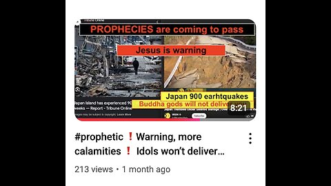 #prophetic Idols will not deliver. Calamities. Judgement of God.