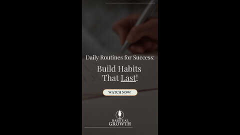 Success starts with the routines you repeat—not just once, but daily. 🔁💪