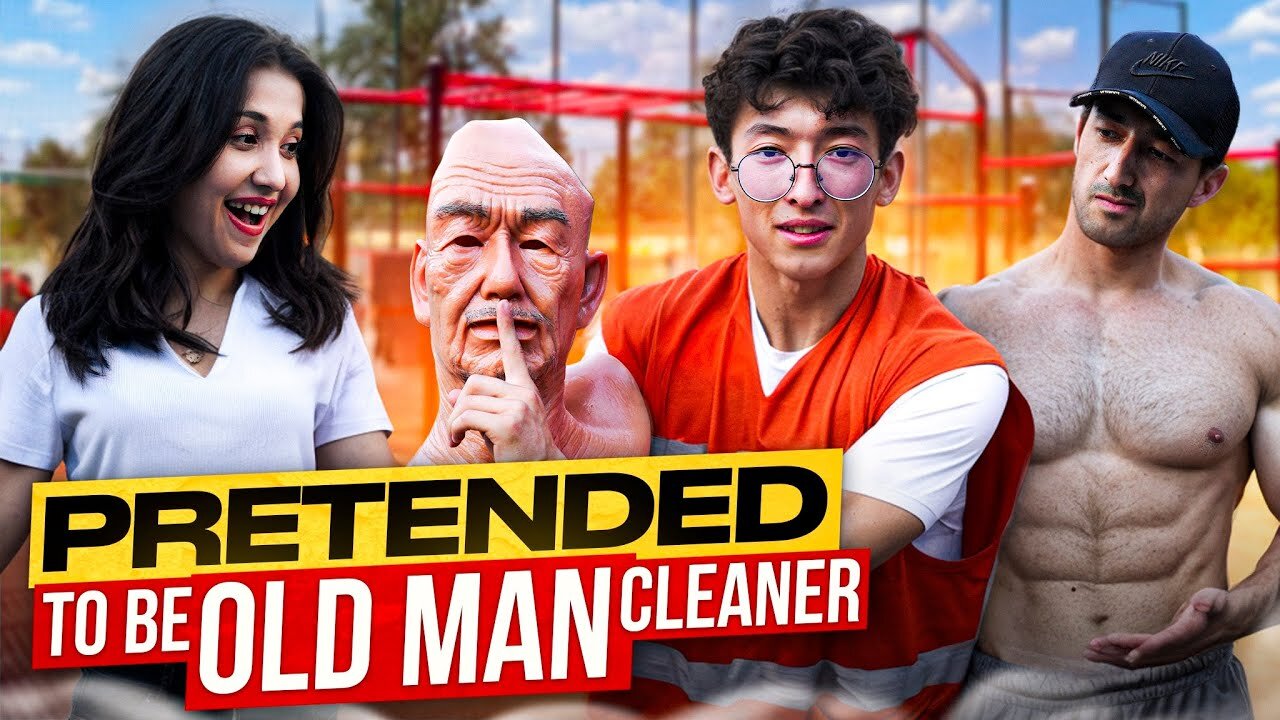 Old man cleaner 🐐🙀 KEKSA TOZALOVCHI , JAMSHID_JAMSHID prank .