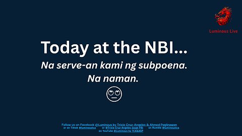 Today at the NBI