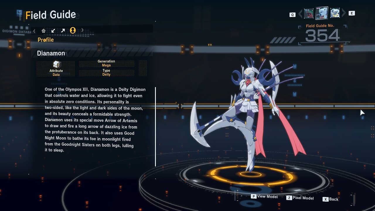 dianamon all digivolution/de-digivolution/profile Digimon Story Time Stranger