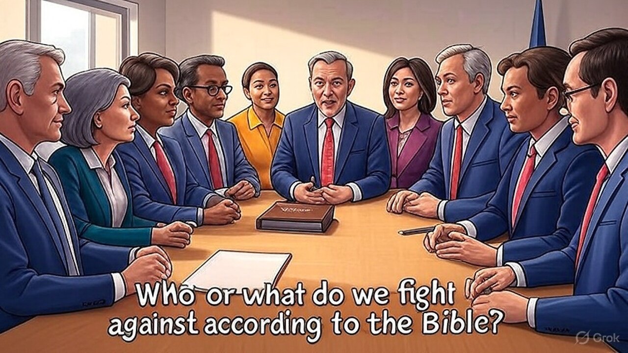 Who or what do we fight against according to the Bible?