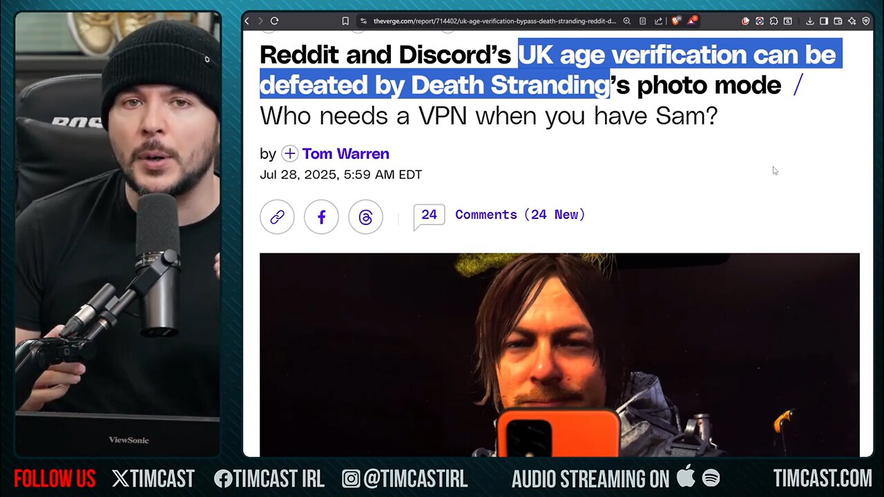 Age Verification FAILS As Kids Use DEATH STRANDING To Make Fake Adult Face Scans | Tim Pool