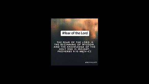 fear of the Lord ##biblebuild #bibleverse #bibleverseoftheday #bible #christiantiktok