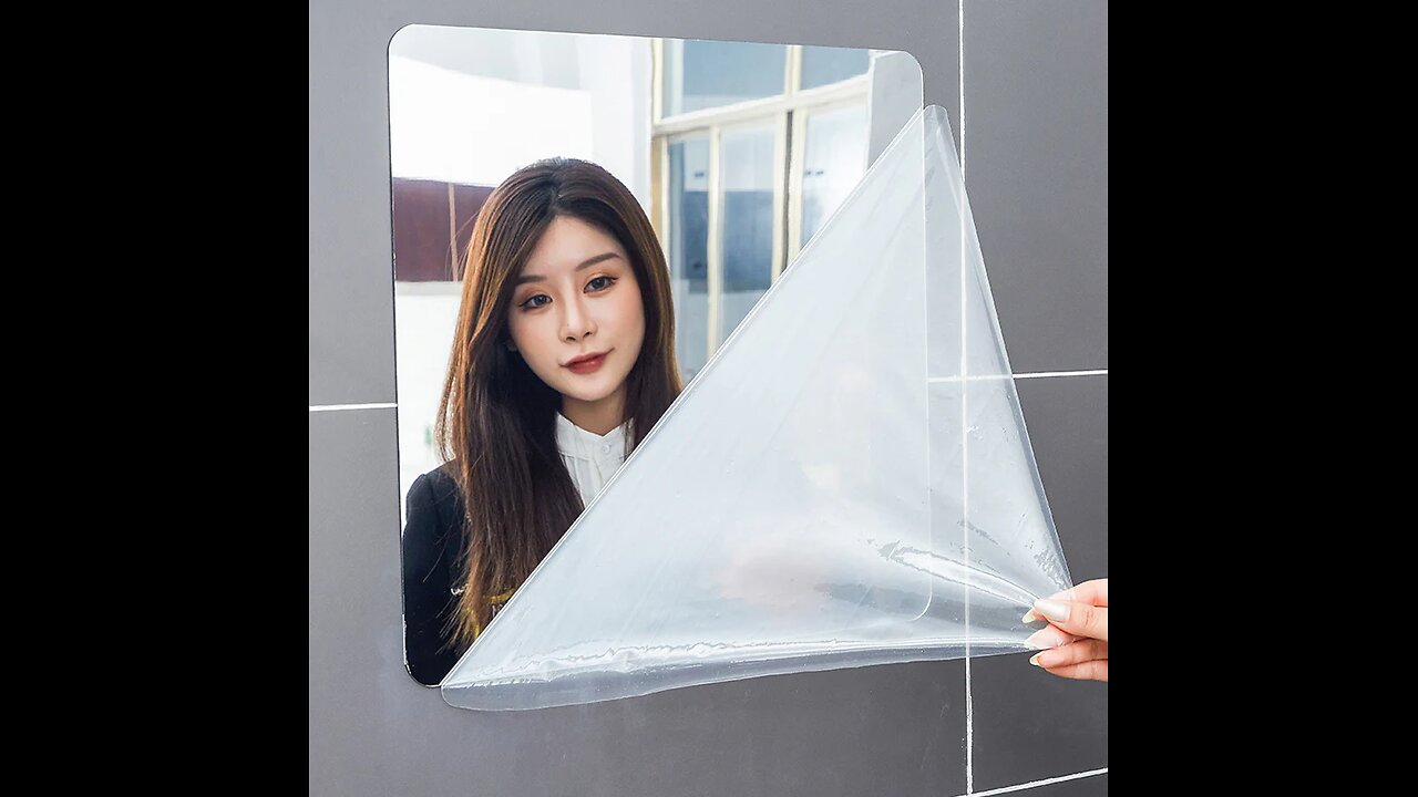 Acrylic HD Mirror, with Frameless Design, Free Combination & Adhesive Back, for Bathroom, Office