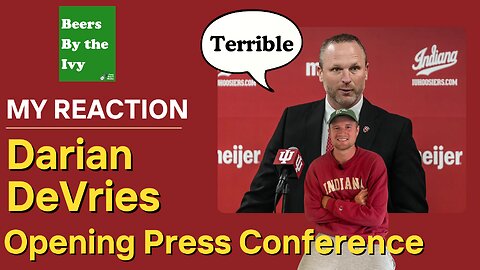 Darian DeVries Terrible Opening Presser Indiana Basketball | My Live Reaction