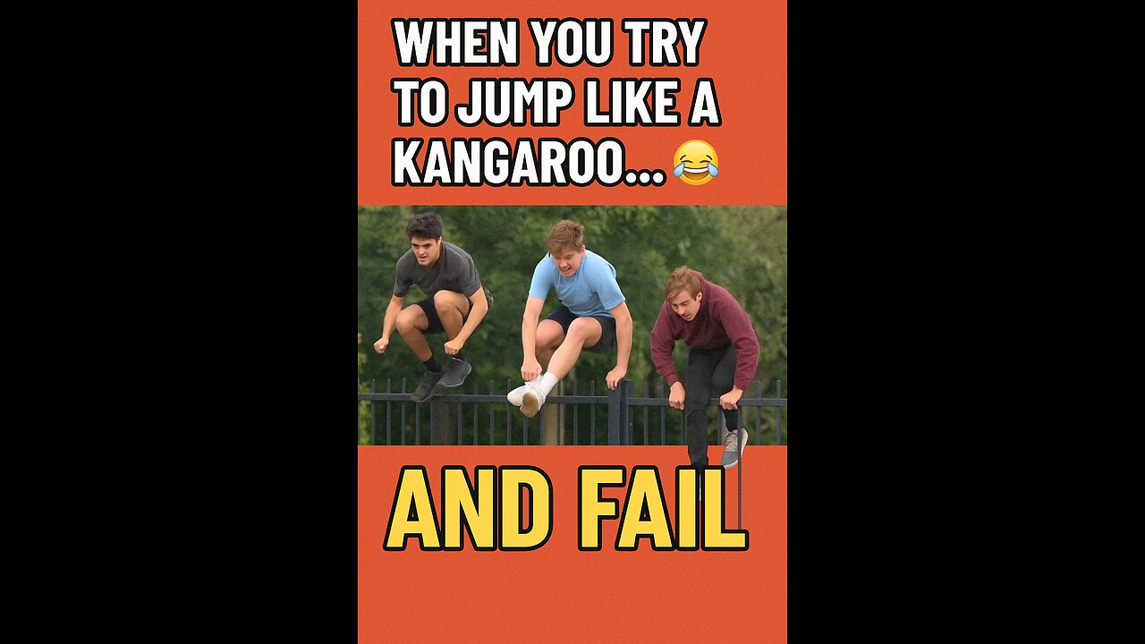 When You Try to Jump Like a Kangaroo… and Fail 😂 | Funny Fence Challenge