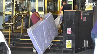 Cops throw ring of steel around 4-star luxury London hotel for migrants as protesters gather