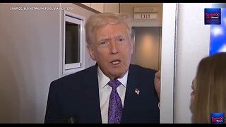 President Trump Gaggles on Air Force One (with Video)