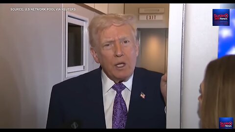 President Trump Gaggles on Air Force One (with Video)