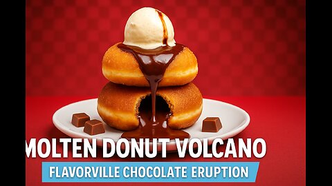 Molten Donut Volcano – FlavorVille Chocolate Eruption