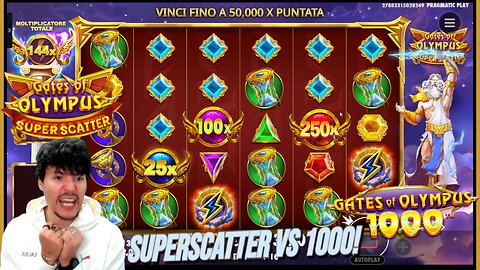 💣GATES OF OLYMPUS 1000 VS SUPERSCATTER⚡SCHIATTATE!!🔥 #slot #slotonline #bigwin #gatesofolympus #vlt