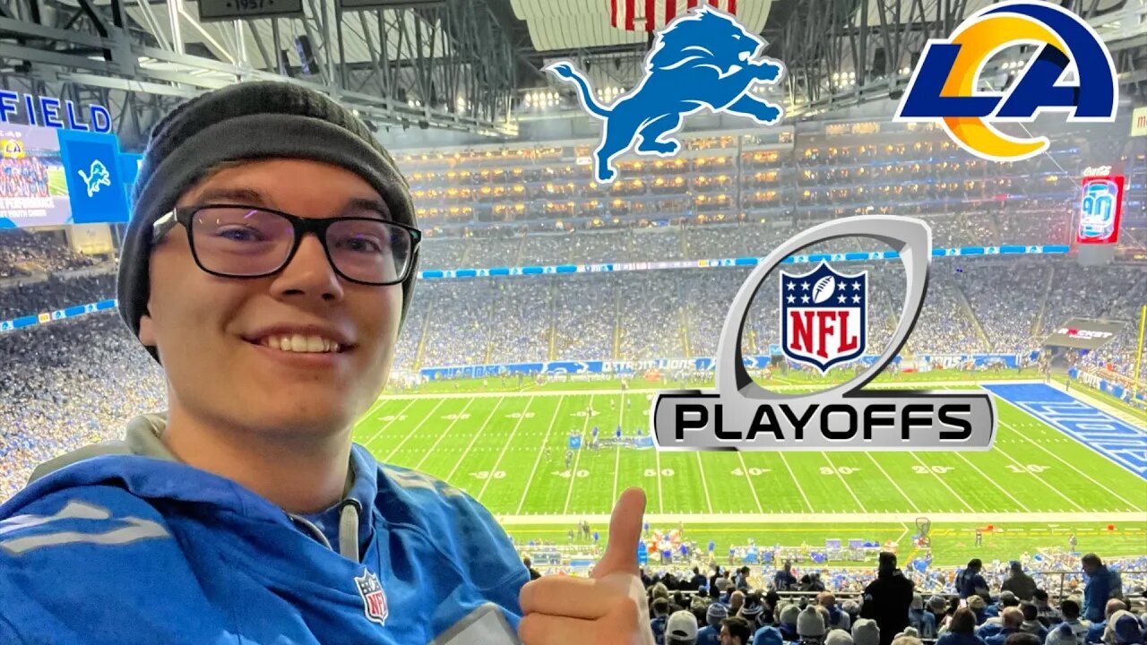 First Playoff Win In 32 Years! Lions Vs Rams NFL Playoffs Vlog