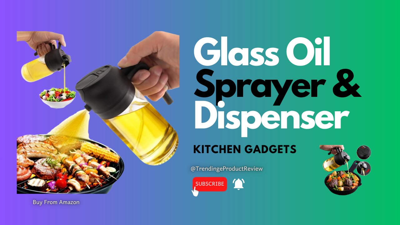 Glass Oil Sprayer & Dispenser Kitchen Gadgets