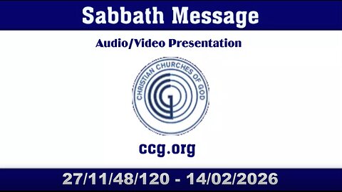 Sabbath Message (Audio) for 27/11/48/120 - 14/02/2026