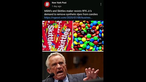 RFk JR Vs M&M And Skittles Candy Red Dyes Yellow Dye Robert Kennedy Junior