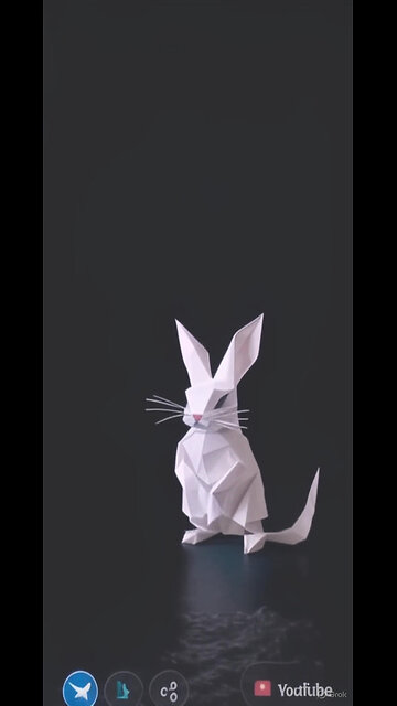 Cute Low-Poly Paper Rabbit Comes to Life 🐰✨ | Satisfying 3D Origami Animation