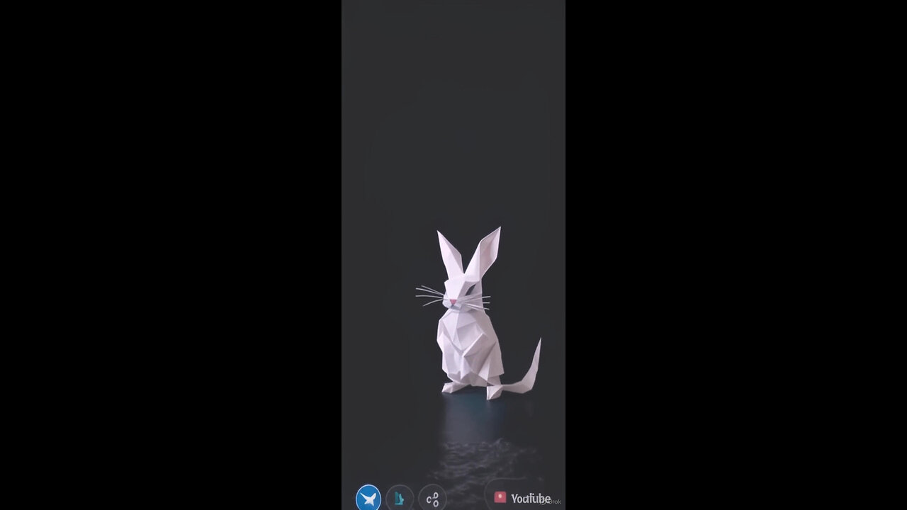 Cute Low-Poly Paper Rabbit Comes to Life 🐰✨ | Satisfying 3D Origami Animation