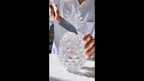 ✨ Crystal Pineapple Cutting ASMR 🍍 | Most Satisfying Sounds Ever! 🔪