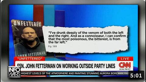 Senator John Fetterman Tells CNN That The Left Has "The Most Poisonous, Bitterest Venom" In The Political Discourse Of The United States!