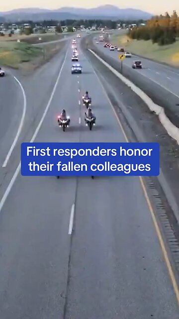 Rescue vehicles line up to honor fallen heroes after Idaho gunman's deadly rampage on Sunday